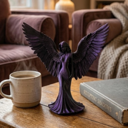 Mey İthalat® Küçük Boy Mor Melek İnsan Biblo Estetik Dekoratif Obje