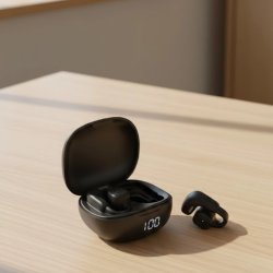 Mey İthalat® Kulak İçi Olmayan Kablosuz Kulaklık Dual Mic ve Uzun Pil Süresi