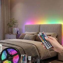 Mey İthalat® Kumandalı RGB Şerit Led 5 Metre Renk Değiştiren Dekoratif LED Işık