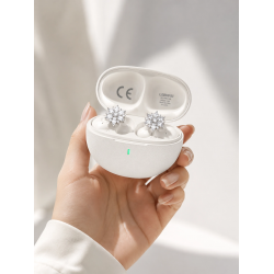Mey İthalat® Küpeli Kablosuz Bluetooth Kulaklık Uzun Süreli Şarj Özellikli
