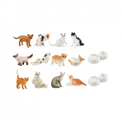Mey İthalat® KZ956-031F KEDİ ARKDŞ.FİGÜR SET KUTULU 6PCS 2M-TÜL