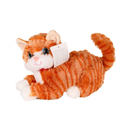 Mey İthalat®  KZL-1609032 Peluş Miyavlayan Kedi -Kızılkaya Oyuncak