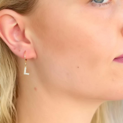 Mey İthalat® L Harf Bayan Küpe