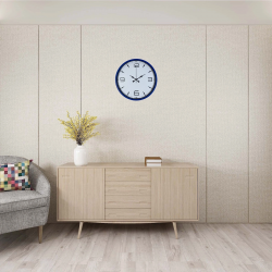 Mey İthalat® Lacivert Çerçeveli Beyaz Kadran 36 Cm Duvar Saati