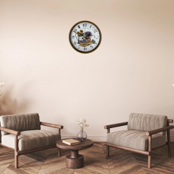 Mey İthalat® Lavande Provence 36 Cm Kahverengi Duvar Saati