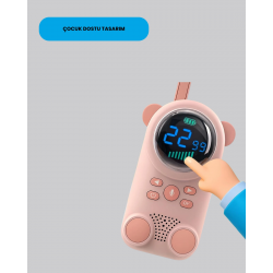 Mey İthalat® LCD Ekranlı Bebek Telsizi – İki Yönlü Ses, Uzun Menzil, Çocuk Dostu Tasarım