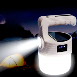 Mey İthalat®  LED Güneş Enerjili Kamp ası–2000 Lümen Süper Parlak, 5 Aydınlatma Modlu,USB ile Şarj Edilebilir Dış Mekan,Asılabilir Torch El Feneri