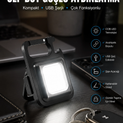 Mey İthalat® Led Işık Acil Durum Işığı Çok Fonksiyonlu Mıknatıs Özelliği