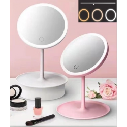 Mey İthalat® Led Işıklı Dokunmatik Makyaj Aynası 3 Kademeli Işık Ayarlı