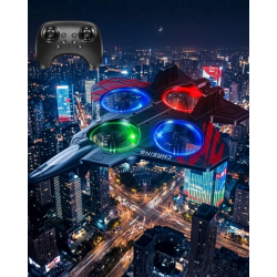 Mey İthalat® LED Işıklı Oyuncak Drone Fighter Jet Tasarımlı Uzaktan Kumandalı Uçak