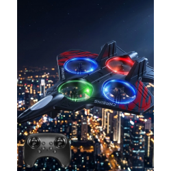 Mey İthalat® LED Işıklı Uzaktan Kumandalı Drone Fighter Jet Tasarımlı 360 Derece Dönebilen Oyuncak Uçak