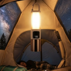 Mey İthalat® LED Kamp Lambası USB Şarjlı 500 Lümen Parlaklık Güç Göstergeli Taşınabilir Fener