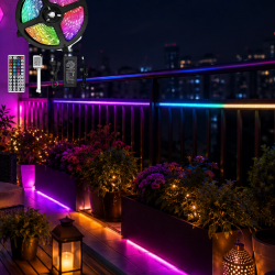 Mey İthalat® LED Strip RGB 5 Metre Çok Renkli Kumandalı Şerit Led Işık Seti