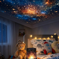 Mey İthalat® LED Yıldız Projeksiyon Lambası Romantik Oda Atmosfer Işığı