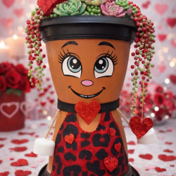 Mey İthalat® LEO Hanım Dekoratif Saksı 1,7 Litre