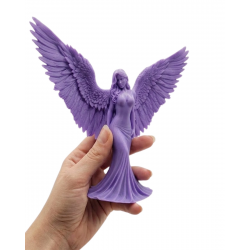 Mey İthalat® Lila Melek Biblo 3D Dekoratif Angel Figür Ev Aksesuarı