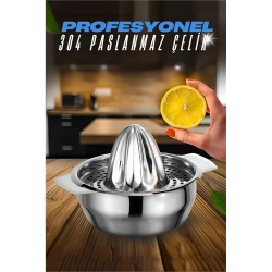 Mey İthalat® Limon Sıkacağı 304 Paslanmaz Çelik Meyve Sıkacağı  Profesyonel 721517