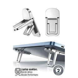 Mey İthalat® Lukas Schneider Serisi 2’li Gri Laptop Standı - Ergonomik 2 Kademeli Yükseltici 722892