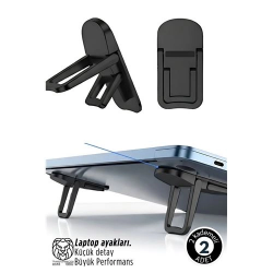 Mey İthalat® Lukas Schneider Serisi 2’li Siyah Laptop Standı - Ergonomik 2 Kademeli Yükseltici 722893