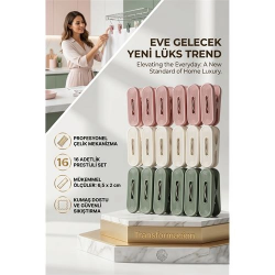 Mey İthalat® Lüks Çamaşır Mandalı Seti | 16'lı Çelik Yaylı İz Bırakmaz Profesyonel Mandal 723087