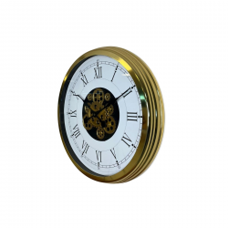 Mey İthalat® Luxury Gold 60 Cm Çarklı Duvar Saati