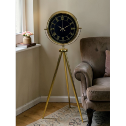 Mey İthalat® Luxury Gold Tripod Ayaklı Modern Saat