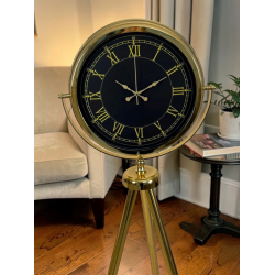 Mey İthalat® Luxury Gold Tripod Ayaklı Modern Saat