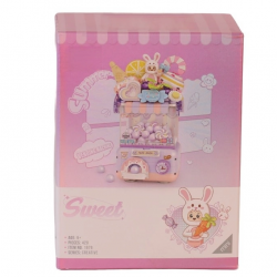 Mey İthalat® LZ1679 Sevimli Gashapon Makineleri MOR  BLOCK OYUNCAK 428 PRÇ