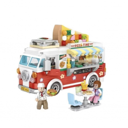 Mey İthalat® LZ1739 LOZ  PİZZA ARABASI BLOCK OYUNCAK 493 PARÇA