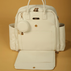 Mey İthalat®   Maia Anne Bebek Bakım Sırt Çantası 7310 Krem