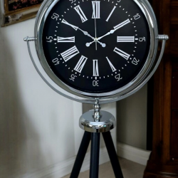 Mey İthalat® Majestic Krom Tripod Ayaklı Saat