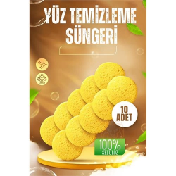 Mey İthalat®  Makyaj Temizlik Pedi Cilt Temizlik Süngeri Doğal Selülöz 10 ADET 721404