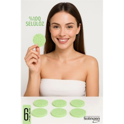 Mey İthalat®  Makyaj Temizlik Pedi Cilt Temizlik Süngeri Doğal Selülöz 6 ADET 711912