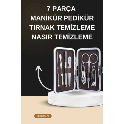 Mey İthalat® Manikür Pedikür Seti İkili Set El ve Ayak Bakımı Nasır Temizleme Protez Tırnak Çıkarma