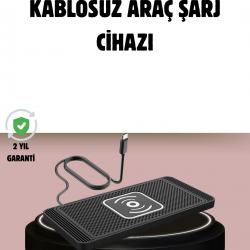 Mey İthalat® Manyetik Kablosuz Araç Şarj Cihazı – Hızlı Şarj, Kaymaz Taban, Güvenli Kullanım