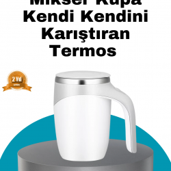 Mey İthalat® Manyetik Otomatik Karıştırma Bardağı – Şarjlı, Paslanmaz ve Pratik