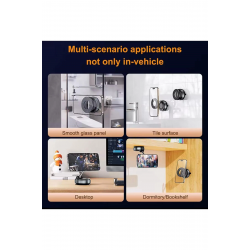 Mey İthalat® Manyetik vakumlu Araç İçi Telefon Tutucu - 360 Derece Dönebilen Ayaklı