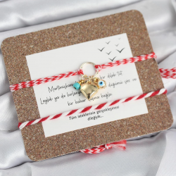 Mey İthalat® Marteniçka Bileklik 2'li Kalp ve Nazalı Model