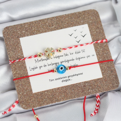 Mey İthalat® Marteniçka Bileklik 2'li Yonca ve Nazarlı Model