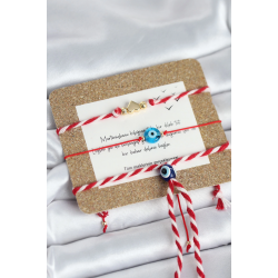 Mey İthalat® Marteniçka Bileklik 3'lü Düğümlü kalp ve Nazarlı Model