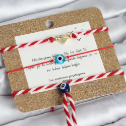 Mey İthalat® Marteniçka Bileklik 3'lü Kalp ve Nazarlı Model