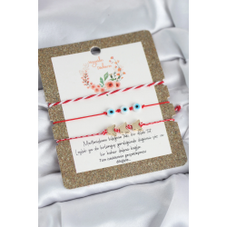 Mey İthalat® Marteniçka Bileklik 3'lü Kelebek ve Nazar Boncuklu Model