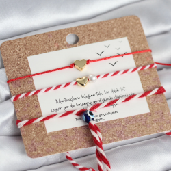 Mey İthalat® Marteniçka Bileklik 3'lü Minimal Kalp Model