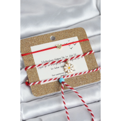 Mey İthalat® Marteniçka Bileklik 3'lü Papatya ve Kalp Model