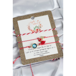 Mey İthalat® Marteniçka Bileklik 3'lü Püsküllü ve Nazarlı Model