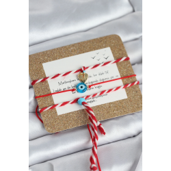 Mey İthalat® Marteniçka Bileklik 3'lü Sallantılı Kalp ve Nazarlı Model