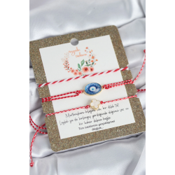 Mey İthalat® Marteniçka Bileklik 3'lü Yonca ve Nazarlı Model