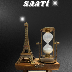 Mey İthalat® Masa Biblosu Dekoratif Süs Kum Saati Eyfel Kulesi Hediyelik Kum Saati
