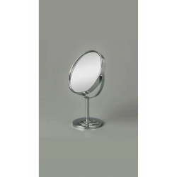 Mey İthalat® Masaüstü Ayaklı 360° Dönebilen Ev, Ofis, İşyeri, Seyahat İçin Mini Krom büyüteçli ayna 21x15