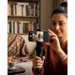 Mey İthalat® Masaüstü Telefon Tripodu Katlanabilir Telefon Tutucu Video Çekim Standı